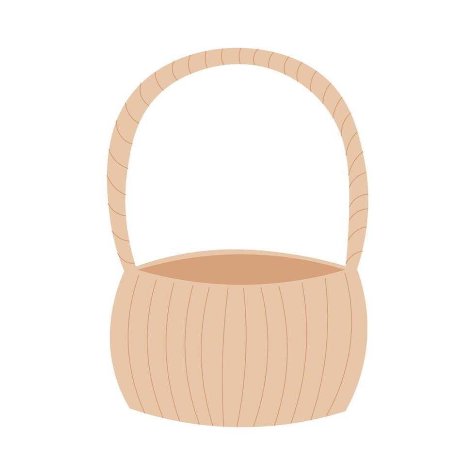 Basket on a white background. Basket for candies and sweets. Vector illustration