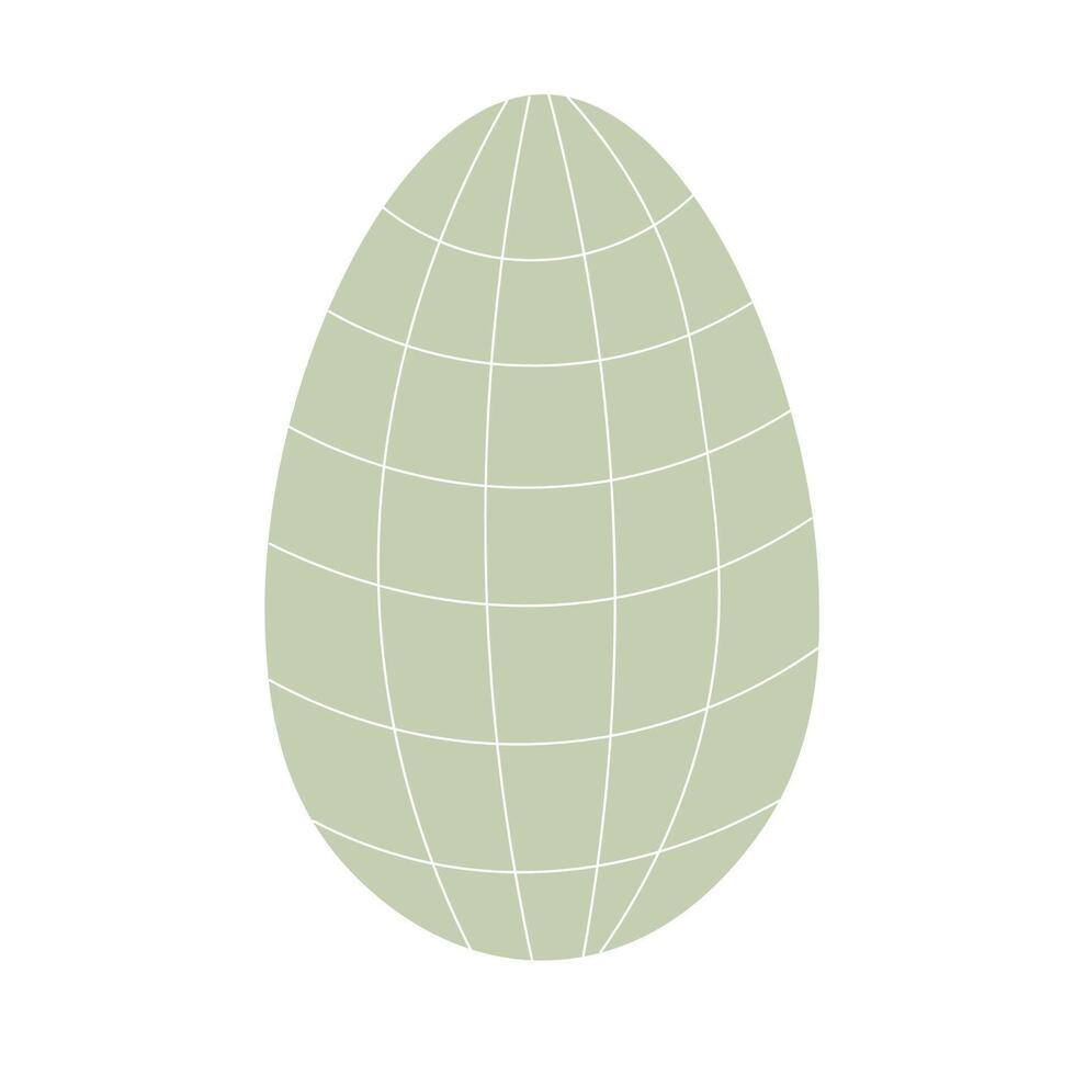 Egg illustration. Simple vector easter egg. One egg.