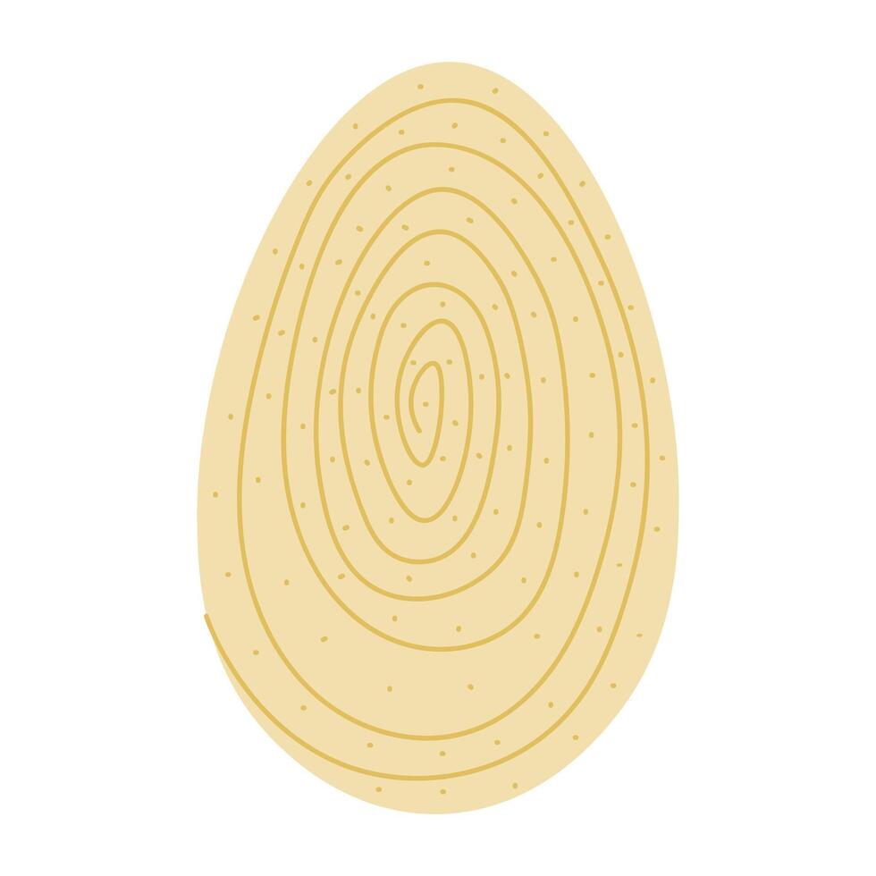 Egg illustration. Simple vector easter egg. One egg.