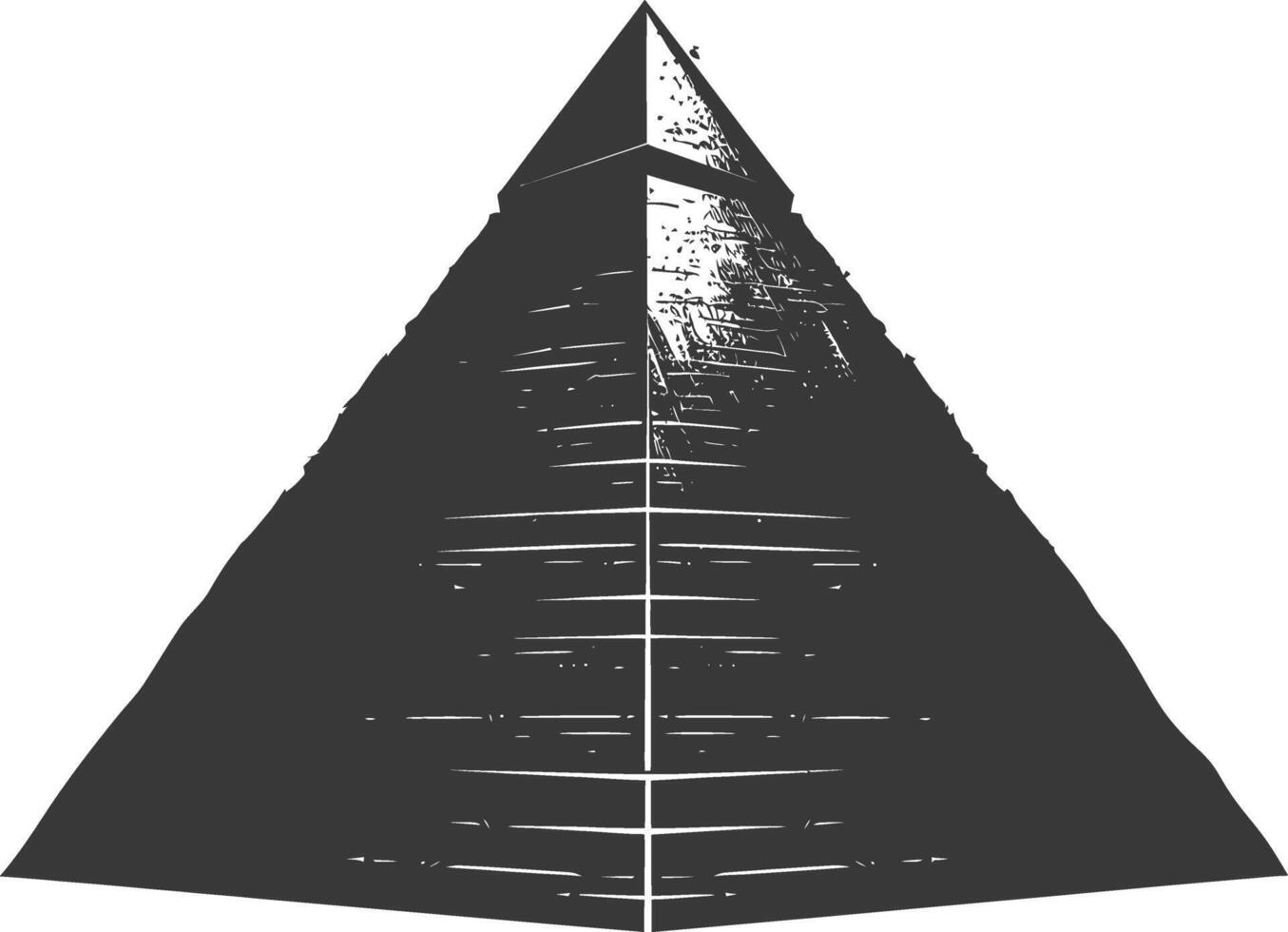 AI generated Silhouette ancient egyptian pyramid symbol logo black color only vector