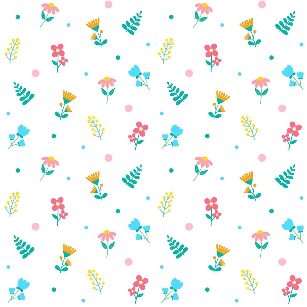 hello spring cute feminine hand drawn abstract flower symbol object vector illustration