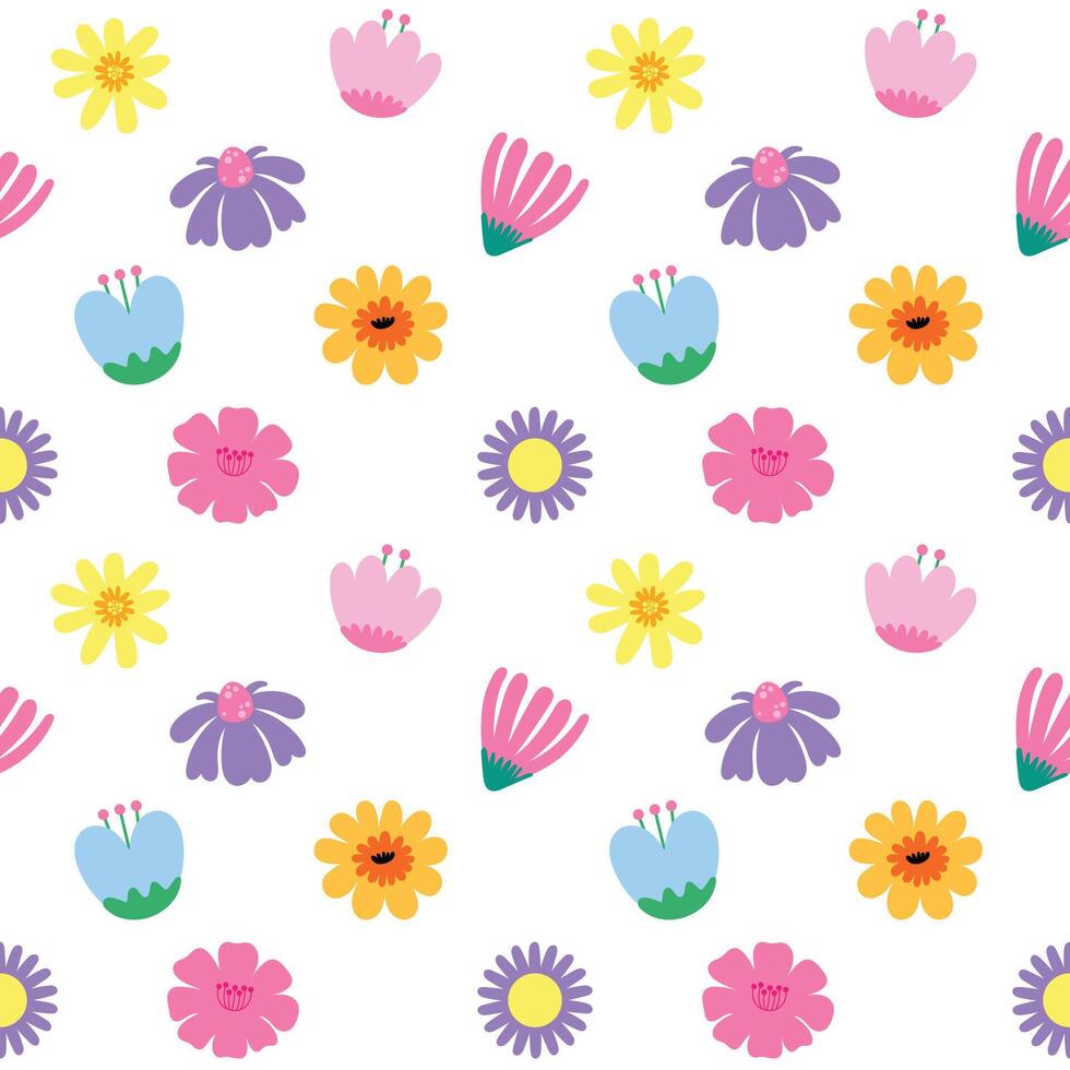 hello spring cute hand drawn abstract flower symbol object vector illustration