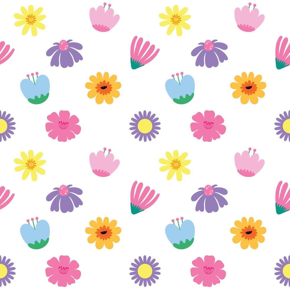 hello spring cute hand drawn abstract flower symbol object vector illustration