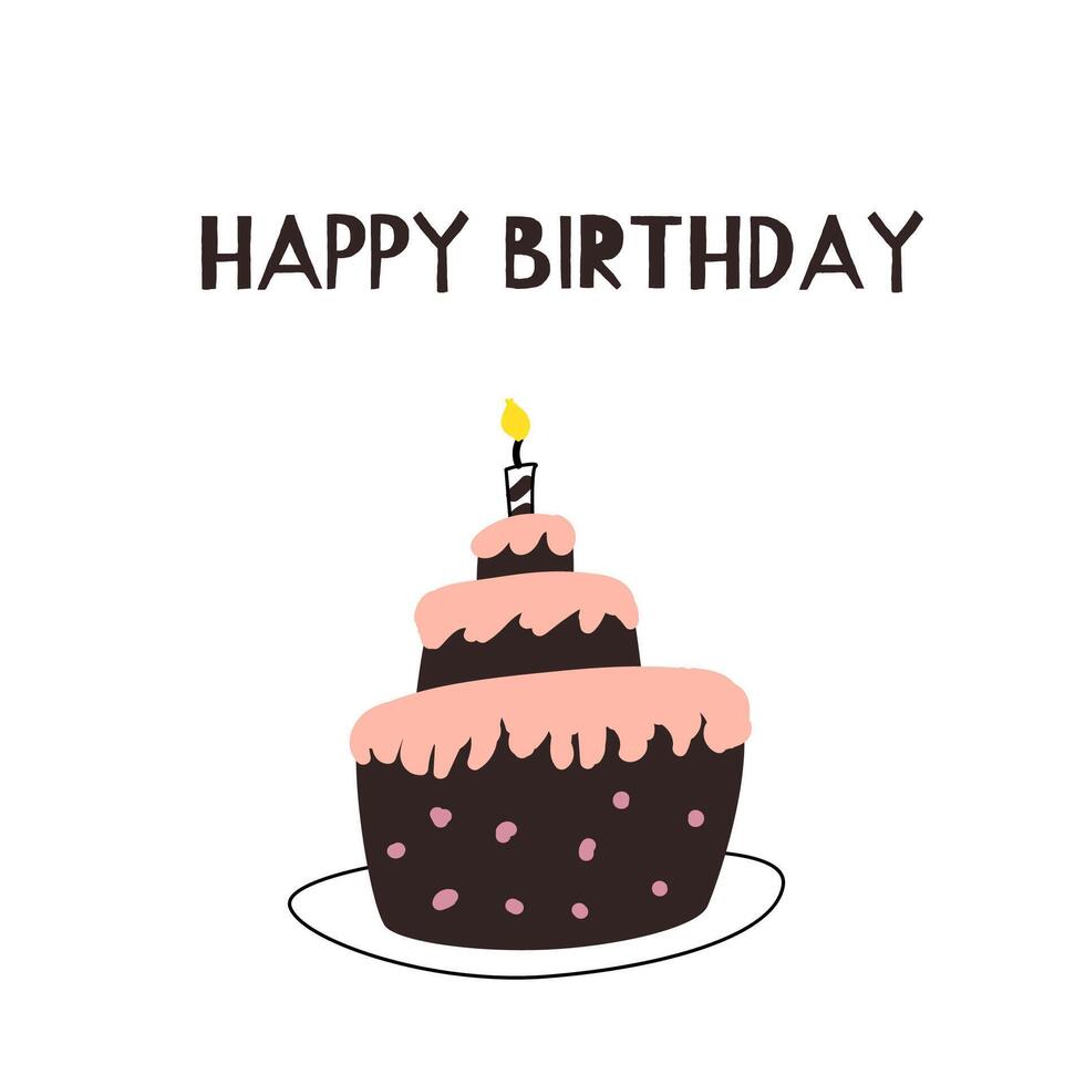 contento cumpleaños pastel antecedentes - tarjeta modelo vector