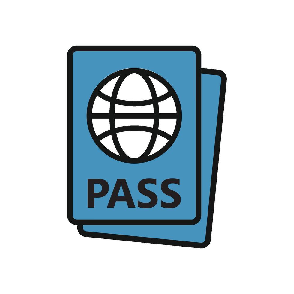 passport icon vector design template