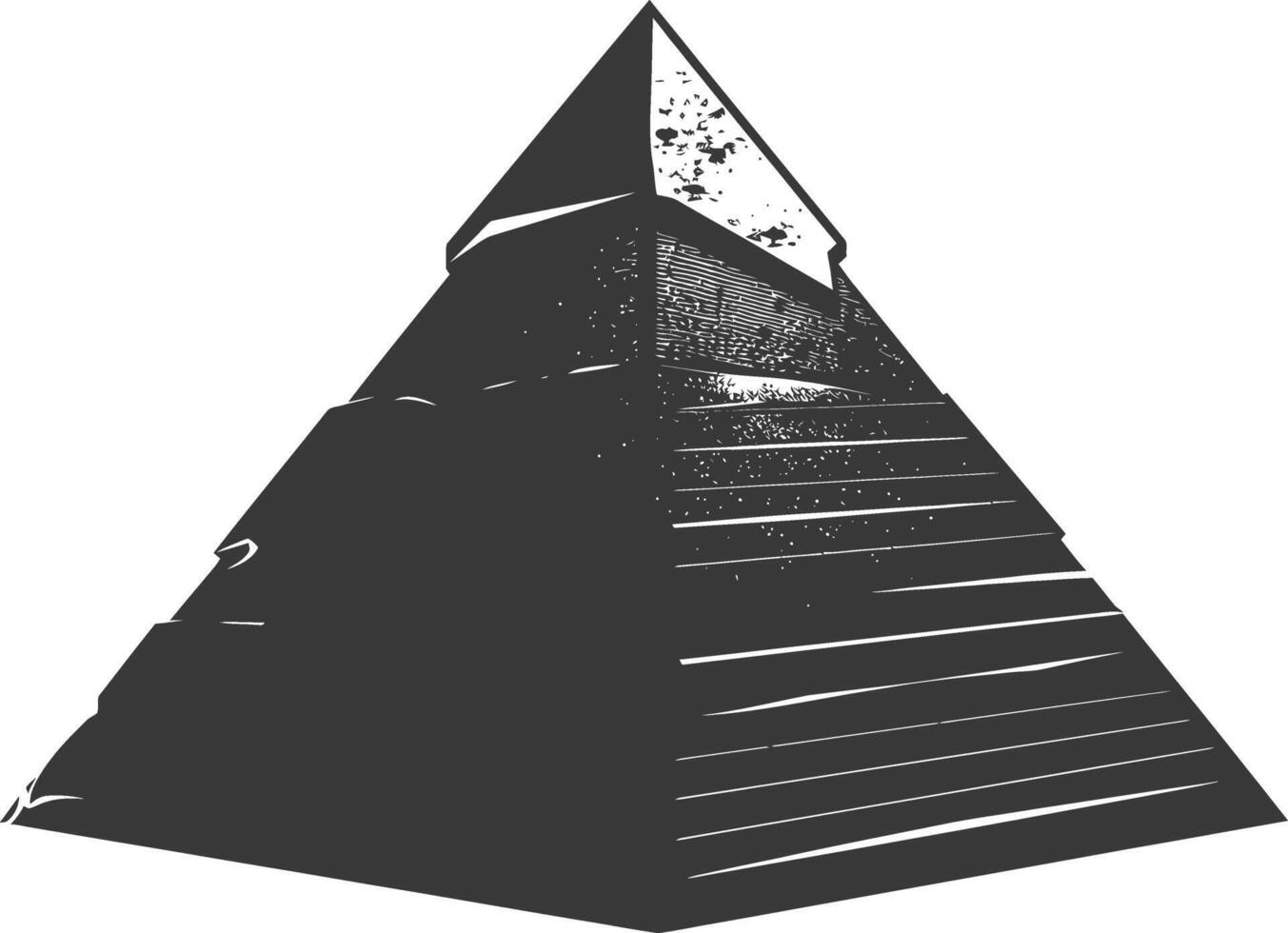 ai generado silueta antiguo egipcio pirámide símbolo logo negro color solamente vector
