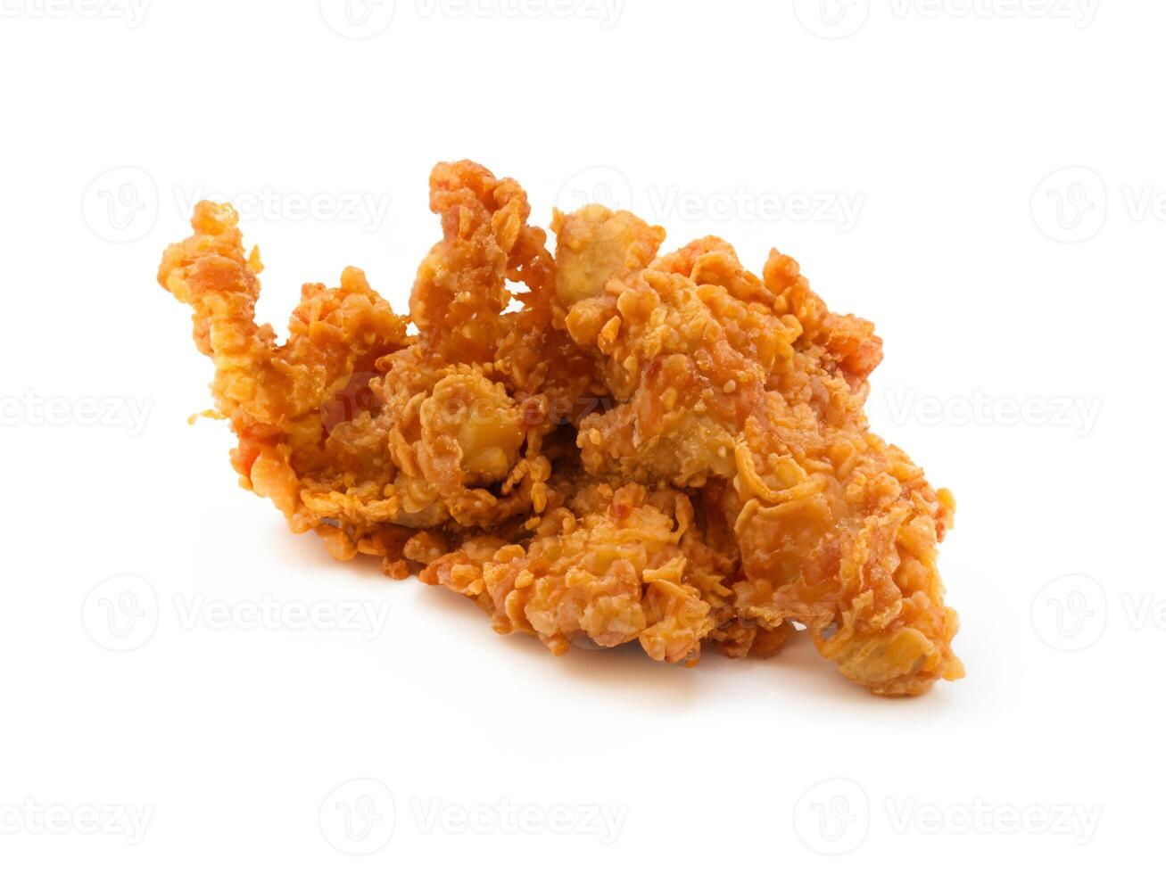 crispy fried chicken wings isolated on white background photo