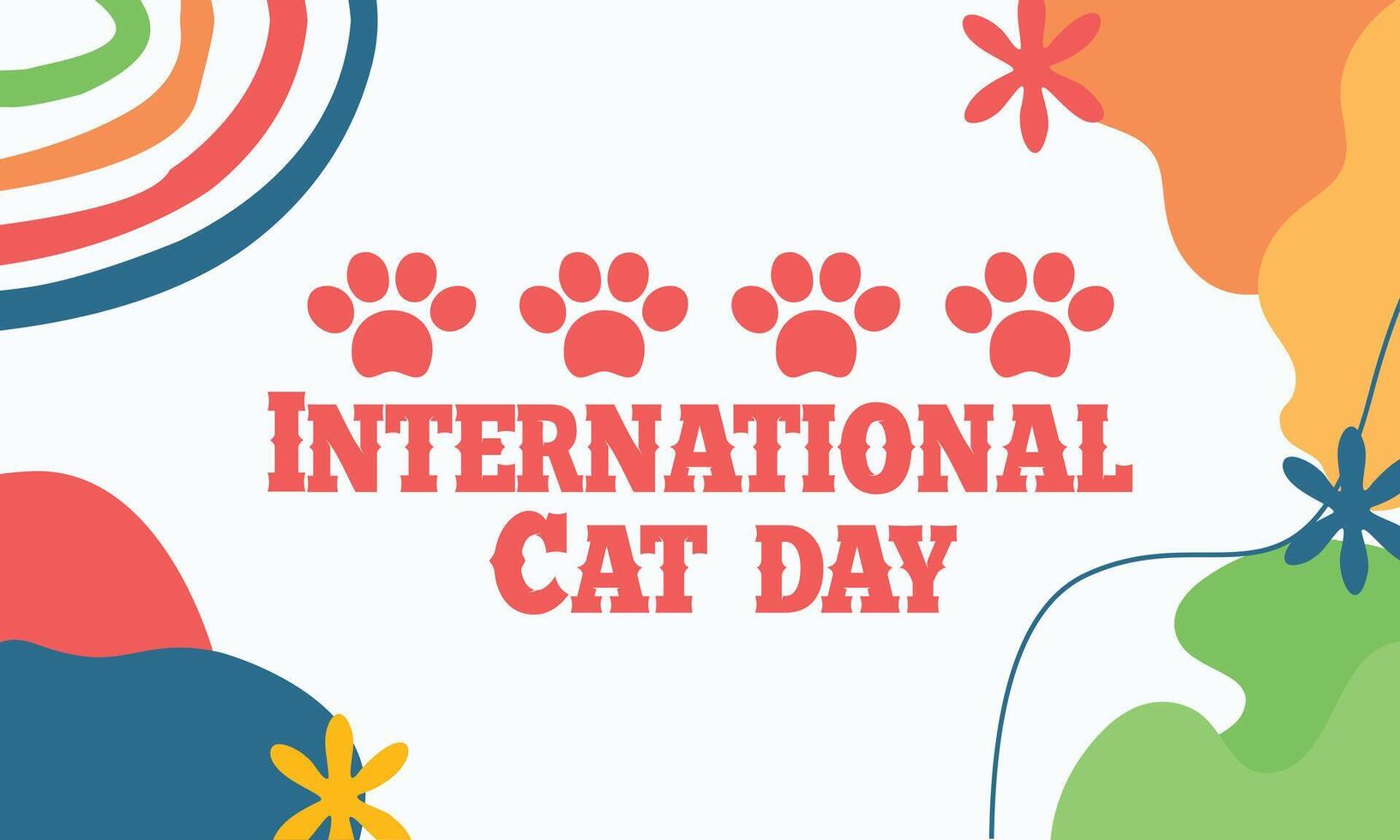 International Cat day vector