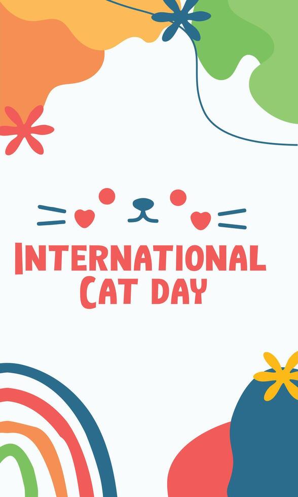 International Cat day vector