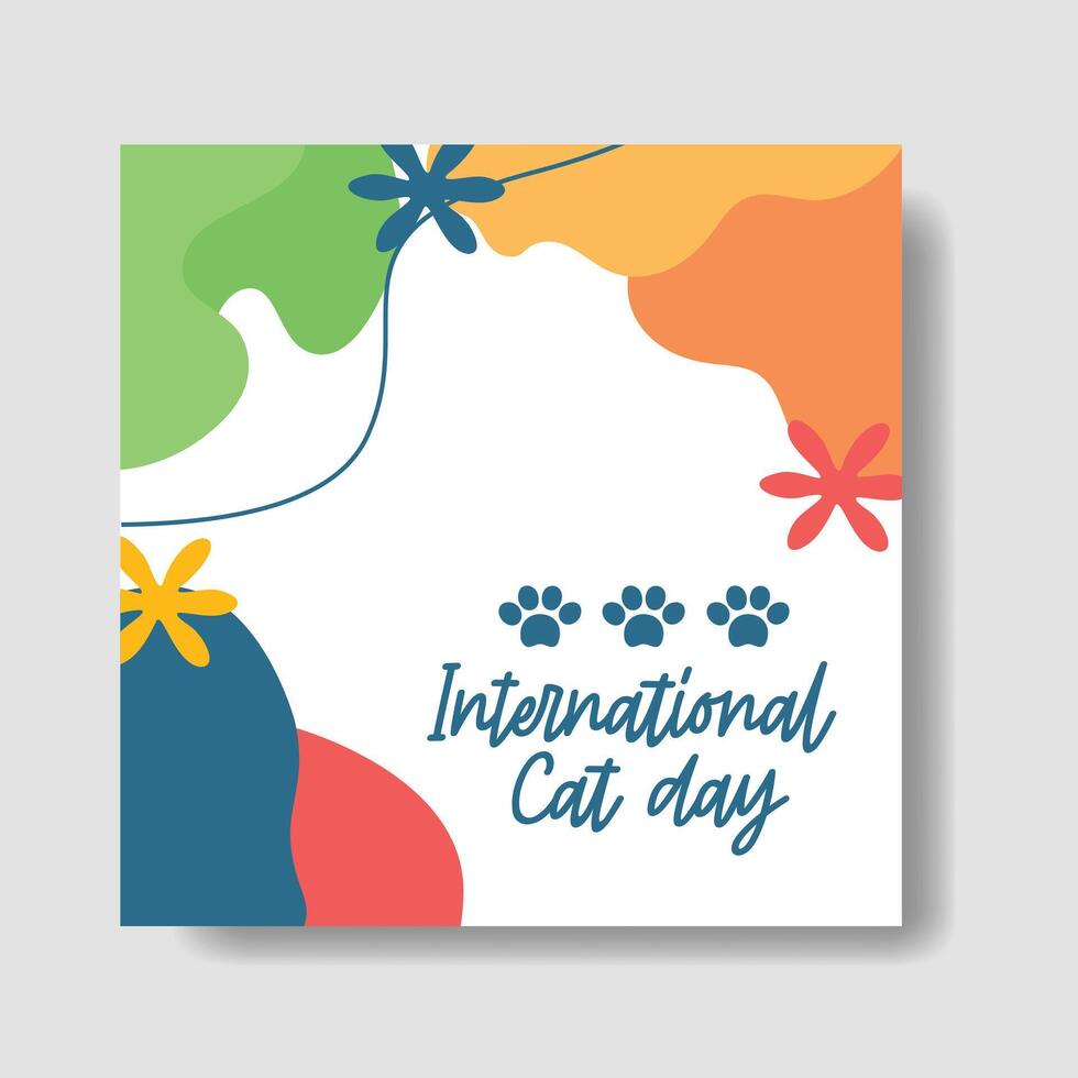 International Cat day vector