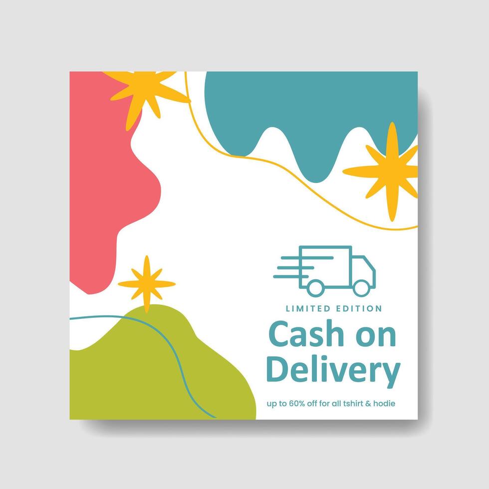 Cash on delivery illustration vector