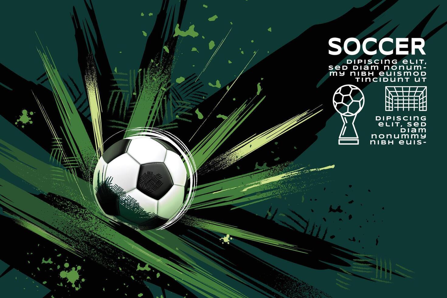 Soccer Template design , Football banner, Sport layout design, Sketch, Drawing, vector ,abstract background