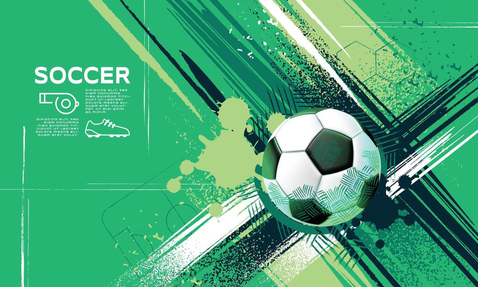 Soccer Template design , Football banner, Sport layout design, Sketch, Drawing, vector ,abstract background