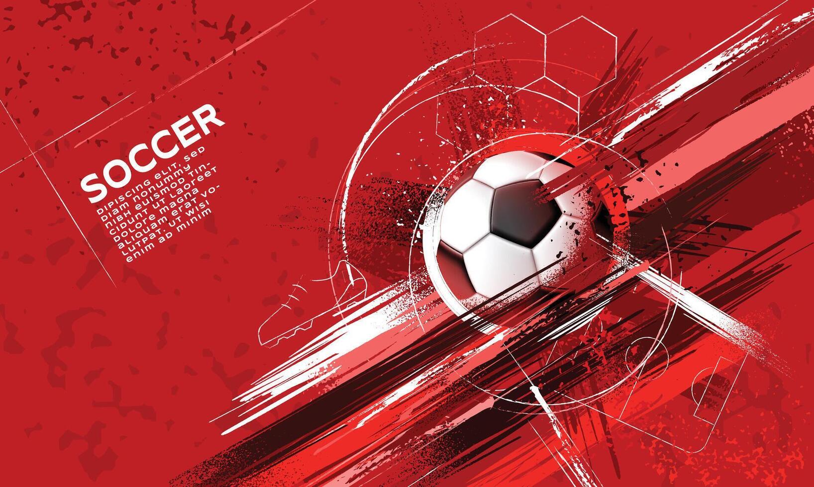 Soccer Template design , Football banner, Sport layout design, Red Theme, vector illustration ,abstract