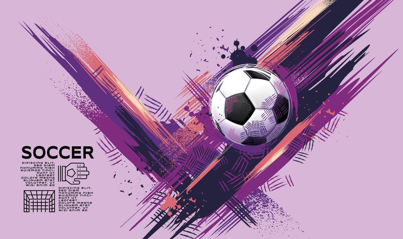 Soccer Template design , Football banner, Sport layout design, Sketch, Drawing, vector ,abstract background, purple