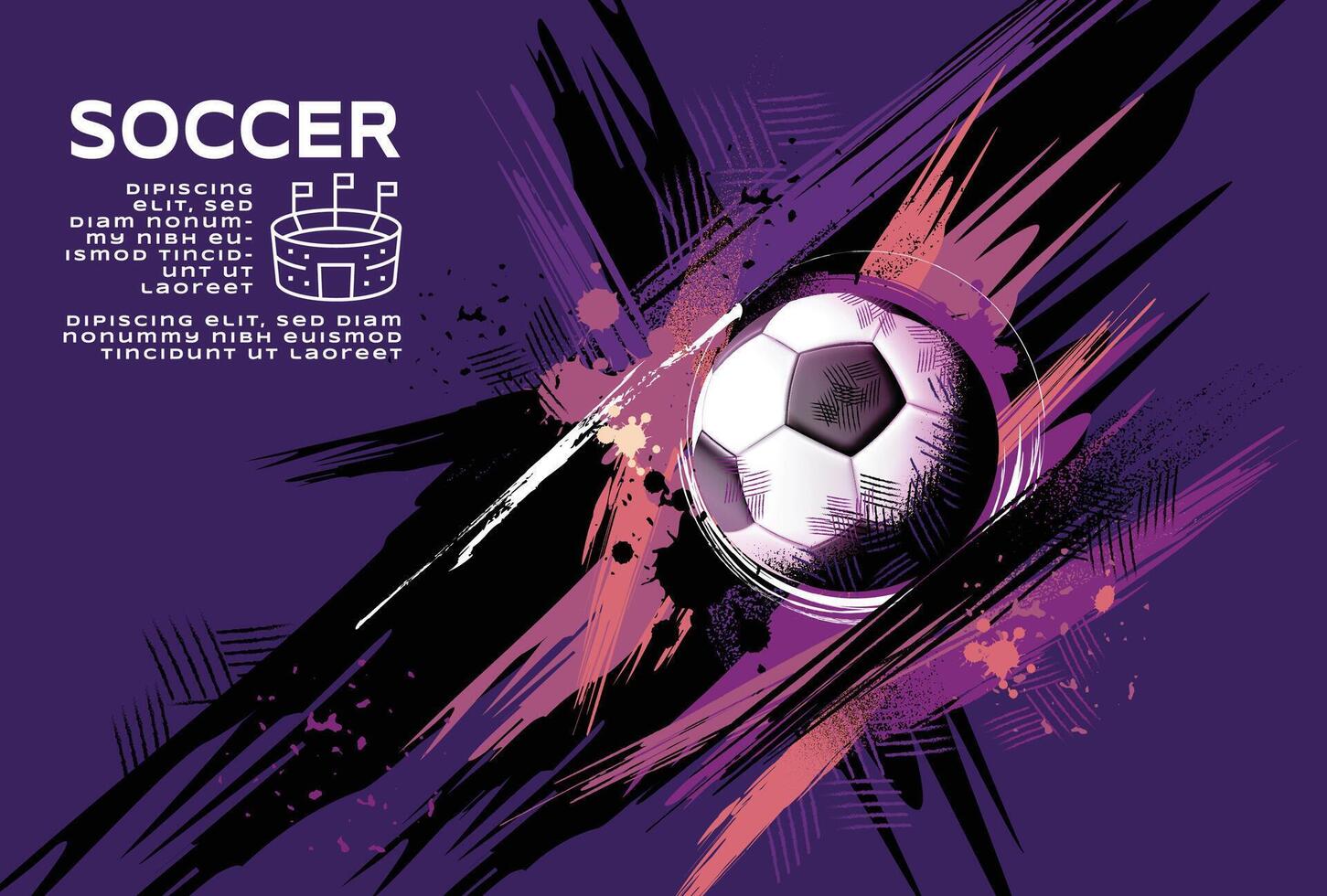 Soccer Template design , Football banner, Sport layout design, Sketch, Drawing, vector ,abstract