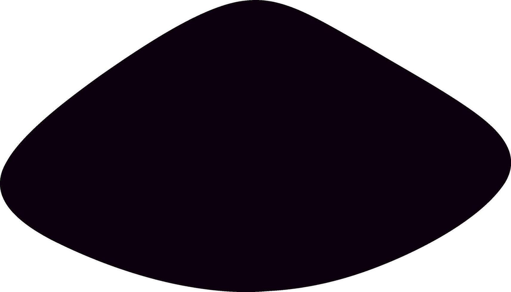 black random organic Blob shape. Modern vector organic random forms, minimalistic black fluid silhouette, simple smooth ink stain. Flat design elements. Vector illustration