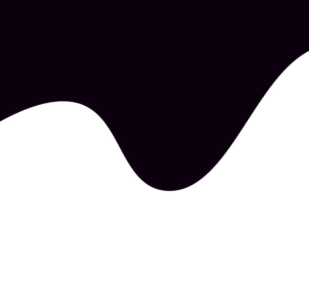 Black design element vector template, random shape, isolated curved symbol