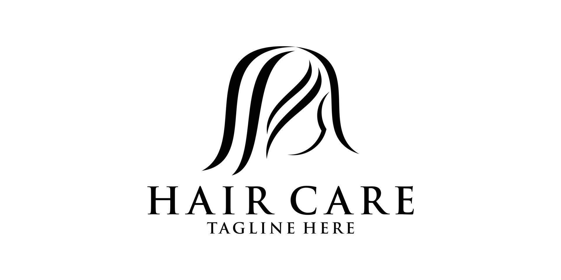 hair care logo design, logo design template, symbol, creative idea. vector