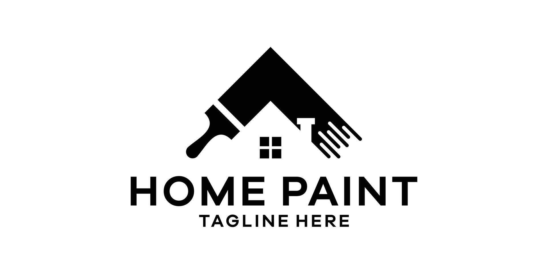 casa pintura logo diseño, creativo logo diseño plantillas, símbolos, iconos, ideas vector