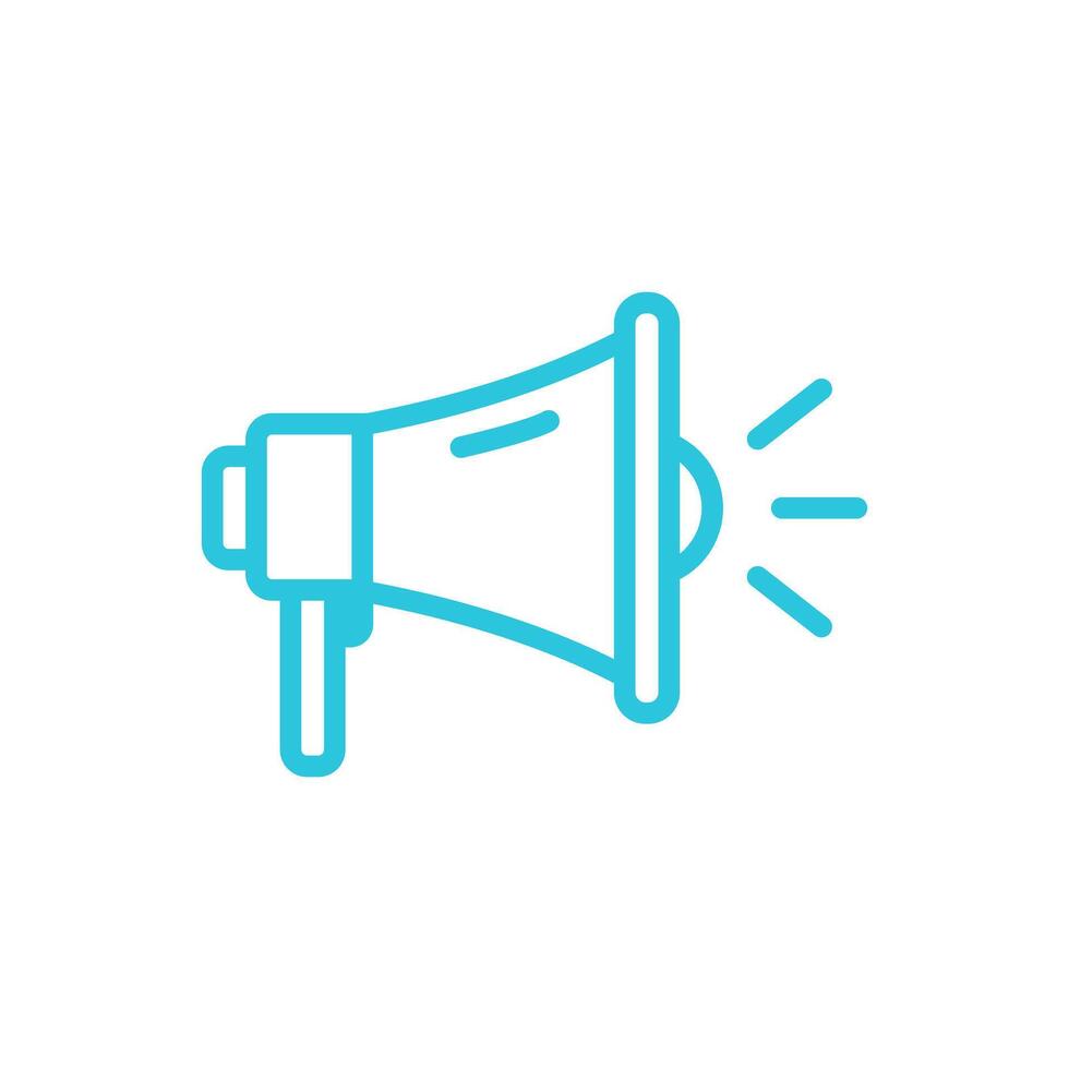 Calling megaphone speaker icon. From blue icon set. vector