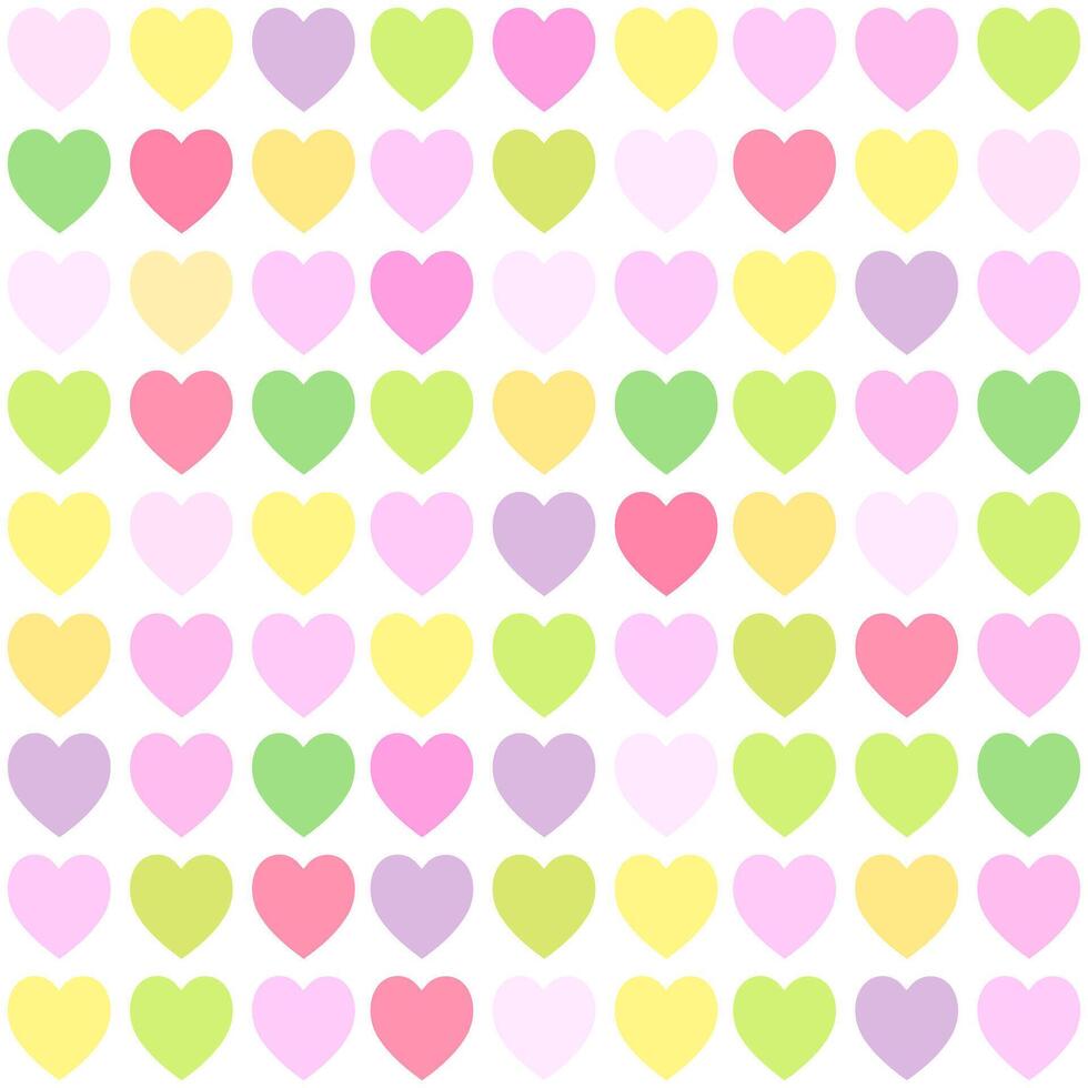 Valentine Heart shapes colorful pattern, Valentine background, seamless pattern vector