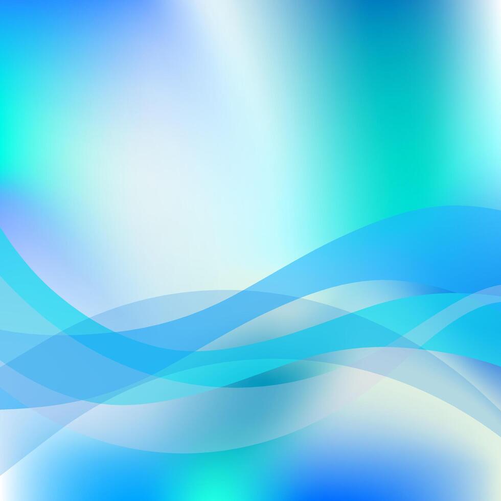 Carribean ocean blue waves abstract background with copy space vector