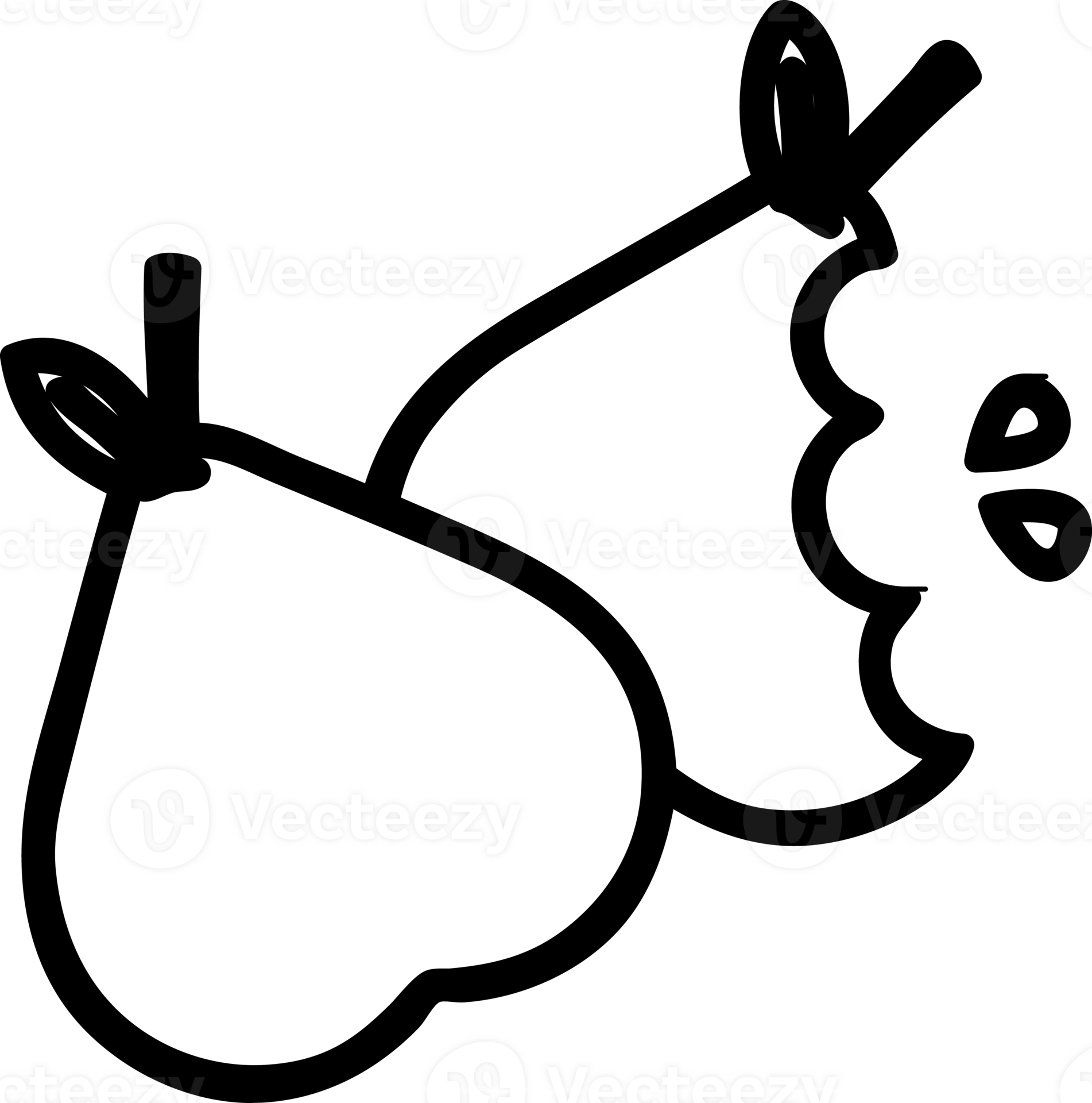 bitten pears symbol icon 40479238 PNG