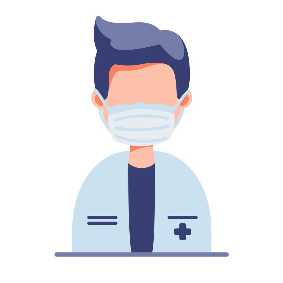 Hospital doctor icon. Isolated Vector Illustration on a white background