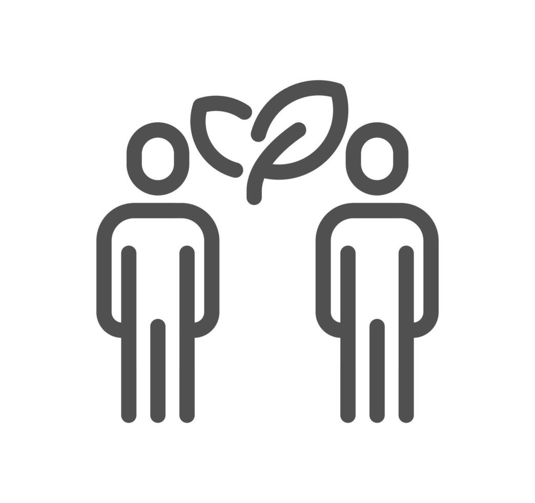Environmental social governance related icon outline and linear vector. vector