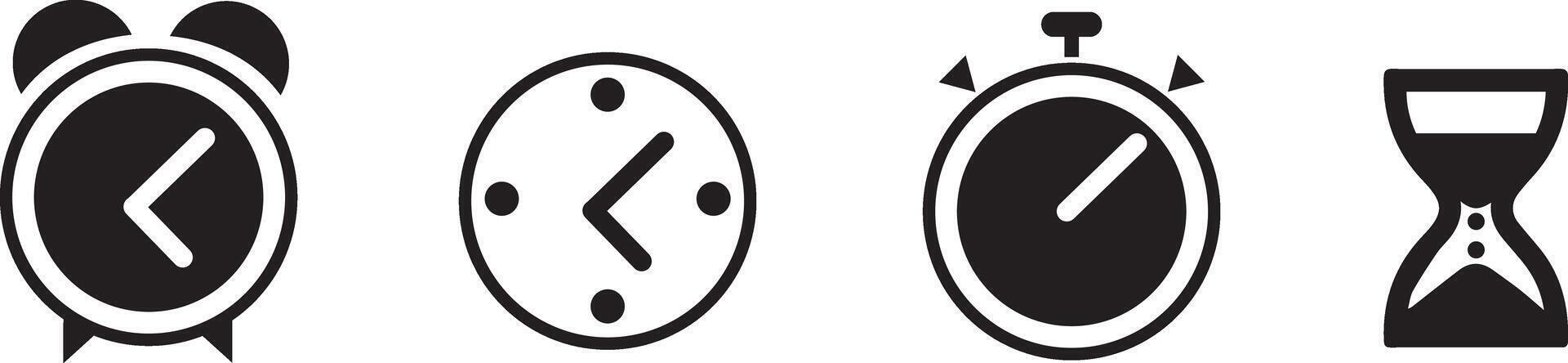 Time icons set. Clock icon. Vector