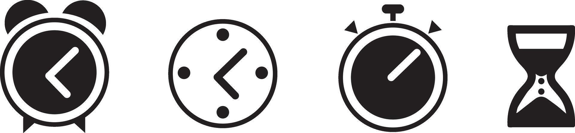 Time icons set. Clock icon. Vector