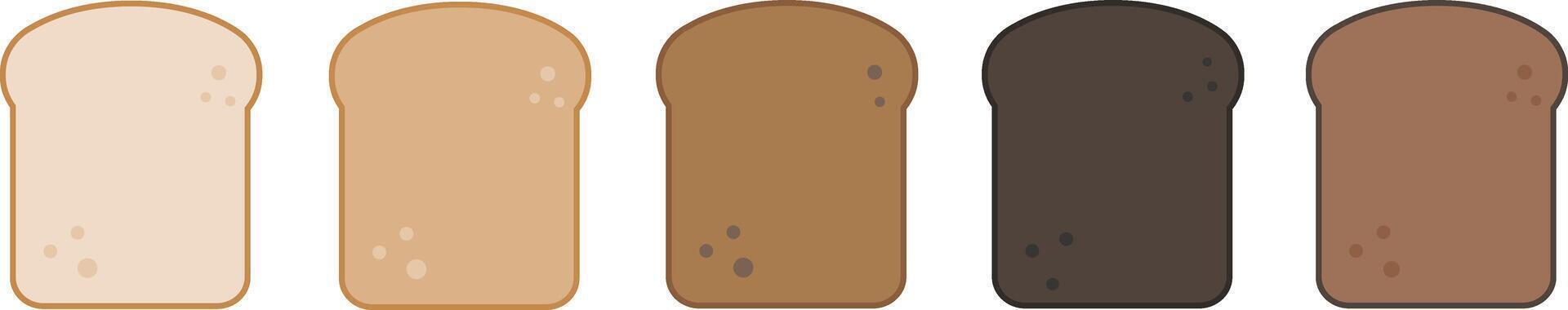 Bread pieces whole wheat bread, rye bread and  yeast bread. Creative backdrop for web and print decoration . Vecor iilustration . vector