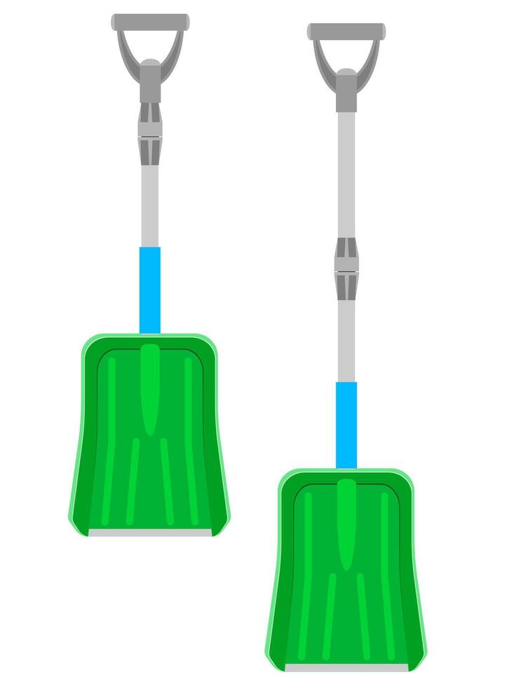 car snow shovel removal tools vector illustration isolated on white background