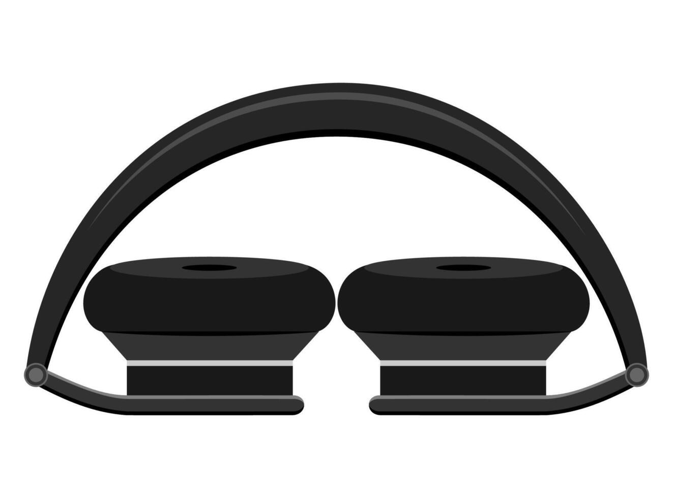 realistic black headphones stock vector illustration isolated on white background