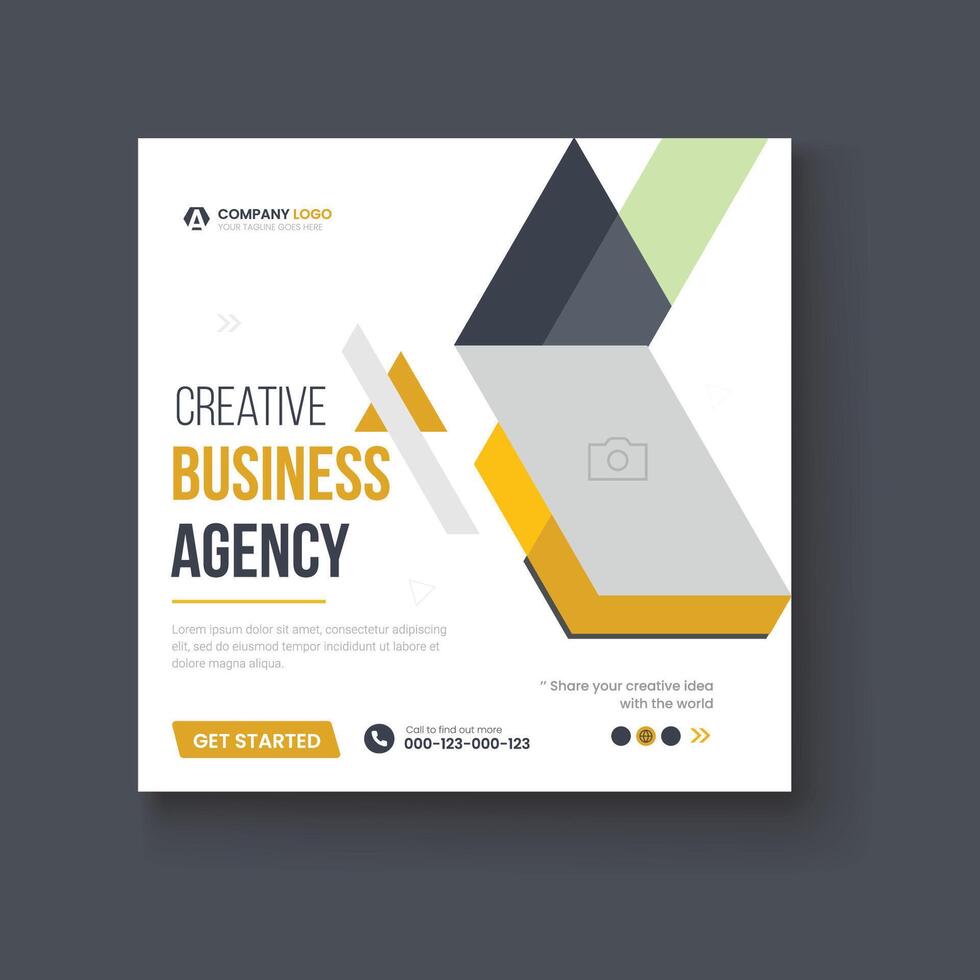 Digital marketing and corporate social media post template or Web banner vector