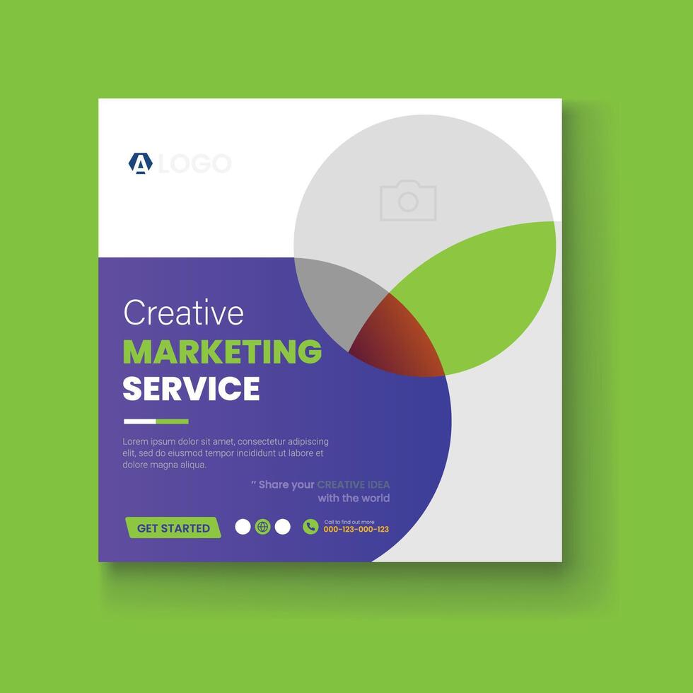 Digital marketing and corporate social media post template or Web banner vector