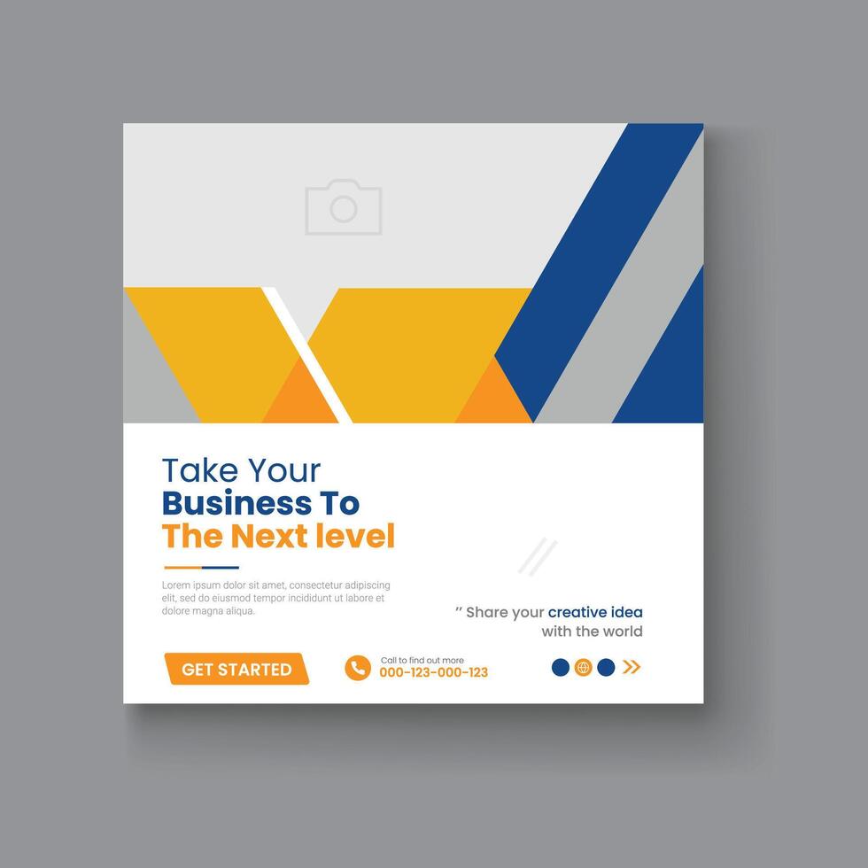 Digital marketing and corporate social media post template or Web banner vector