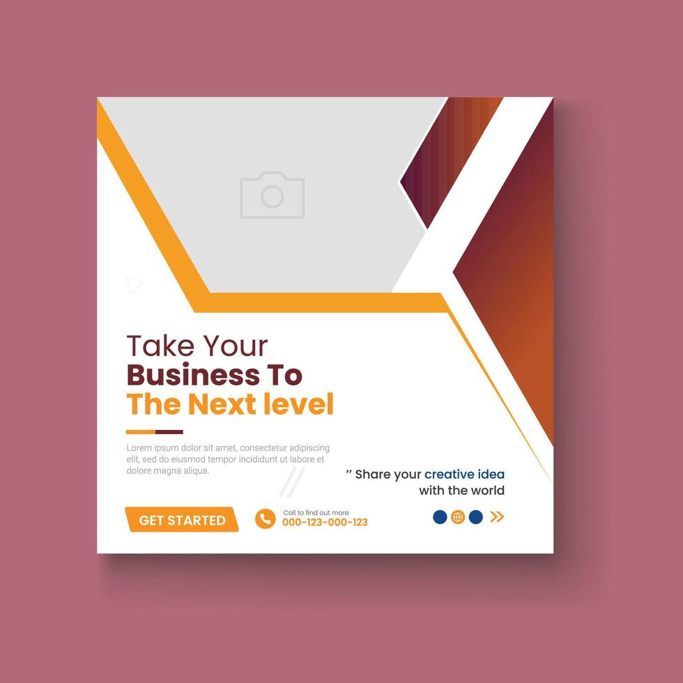 Digital marketing and corporate social media post template or Web banner vector