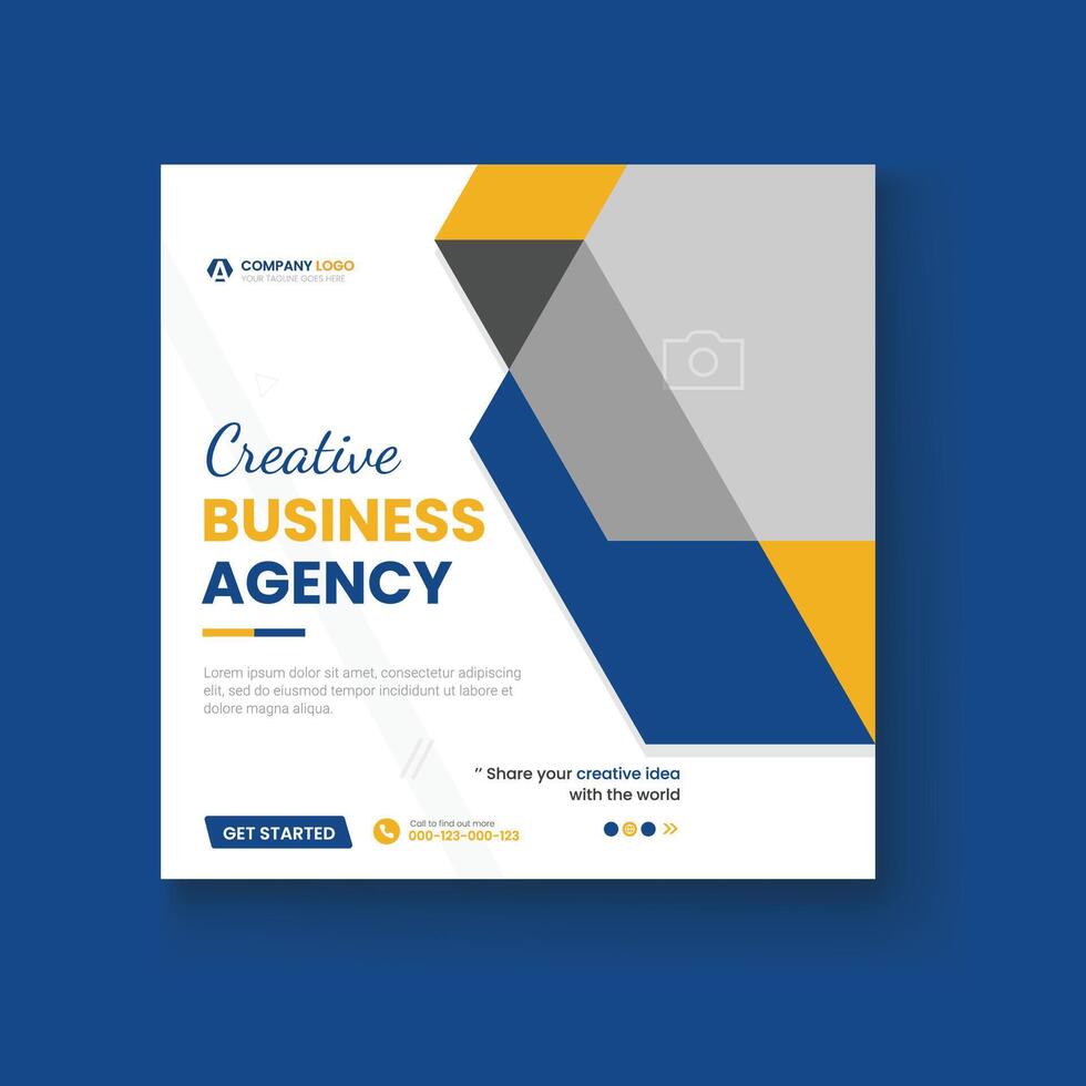 Digital marketing and corporate social media post template or Web banner vector