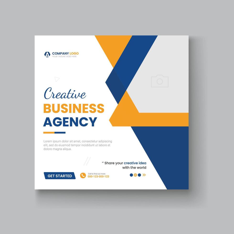 Digital marketing and corporate social media post template or Web banner vector