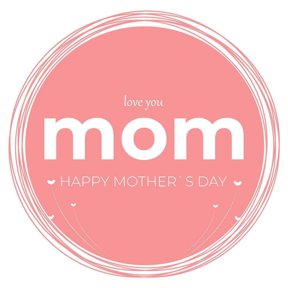 Mother's day vector illustration. Greeting card