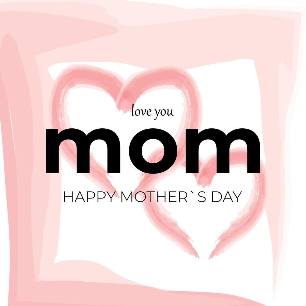Mother's day vector illustration. Greeting card