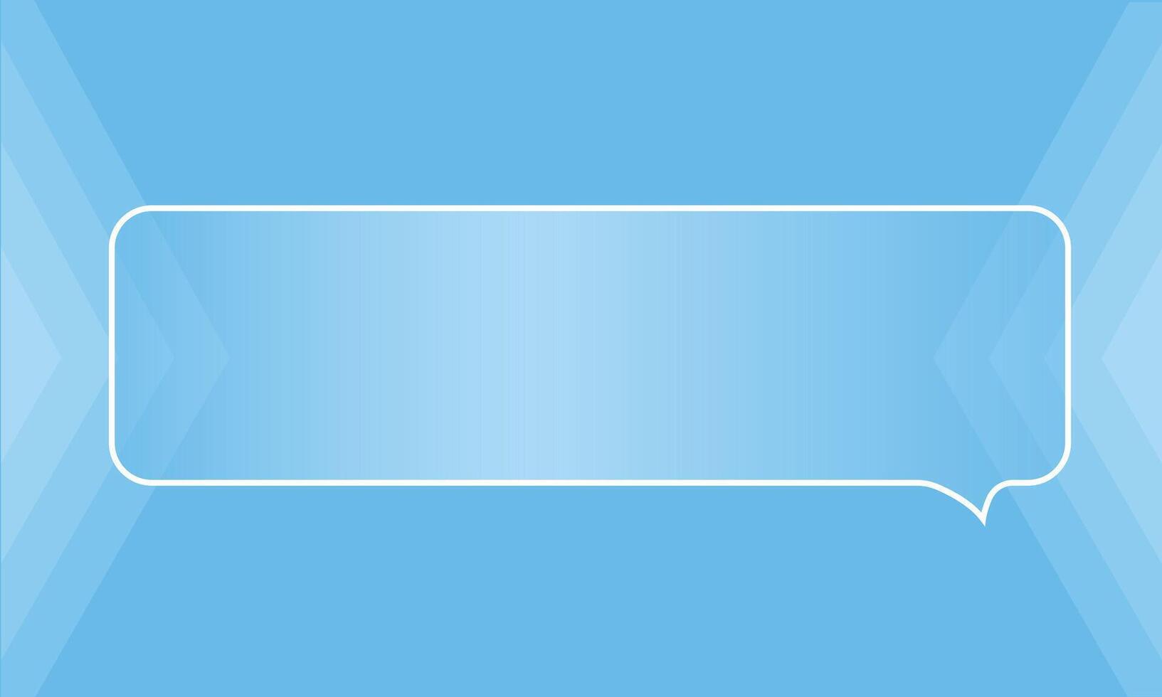 azul caja para ninguna texto con caja y flecha. vacío diálogo ventana. web bandera vector ilustración.