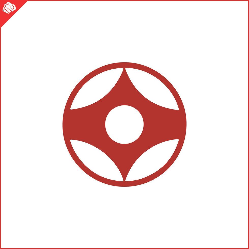 emblema, símbolo kanku kyokushinkai kárate vector