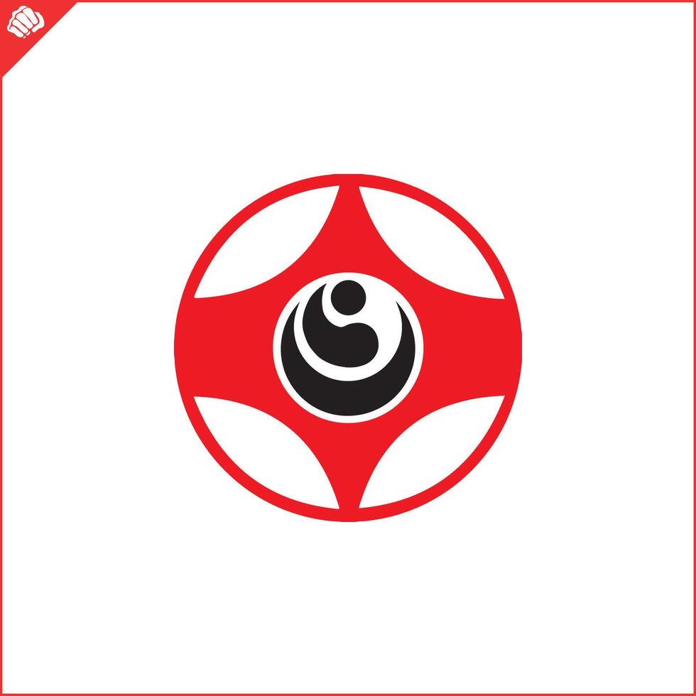Emblem, symbol KANKU KYOKUSHINKAI KARATE vector