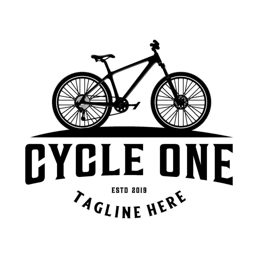 bicycle logo. mountain bike icon. vector illustration