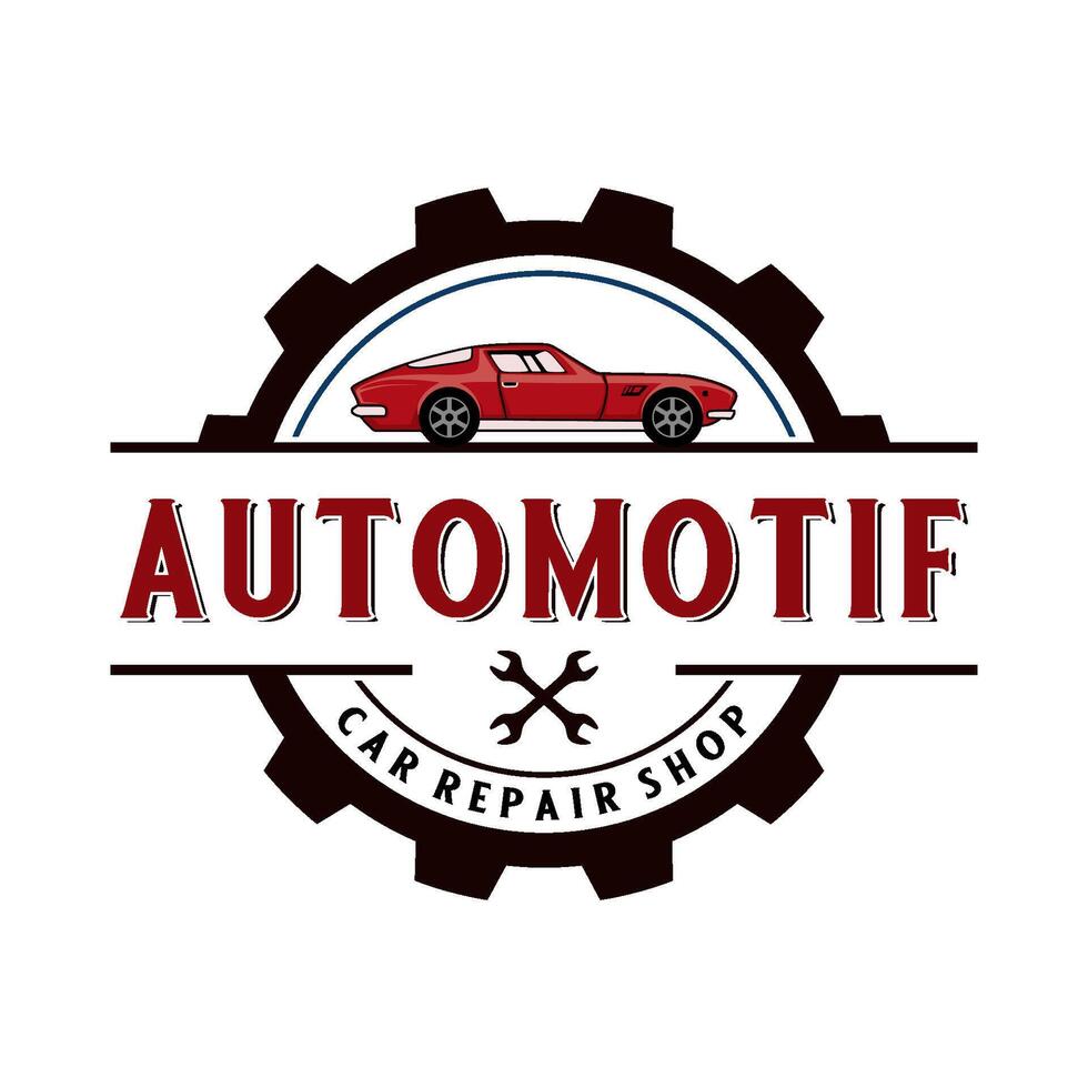 classic car vector logo. classic car theme with vintage style, for classic car business, repair and repair of old cars