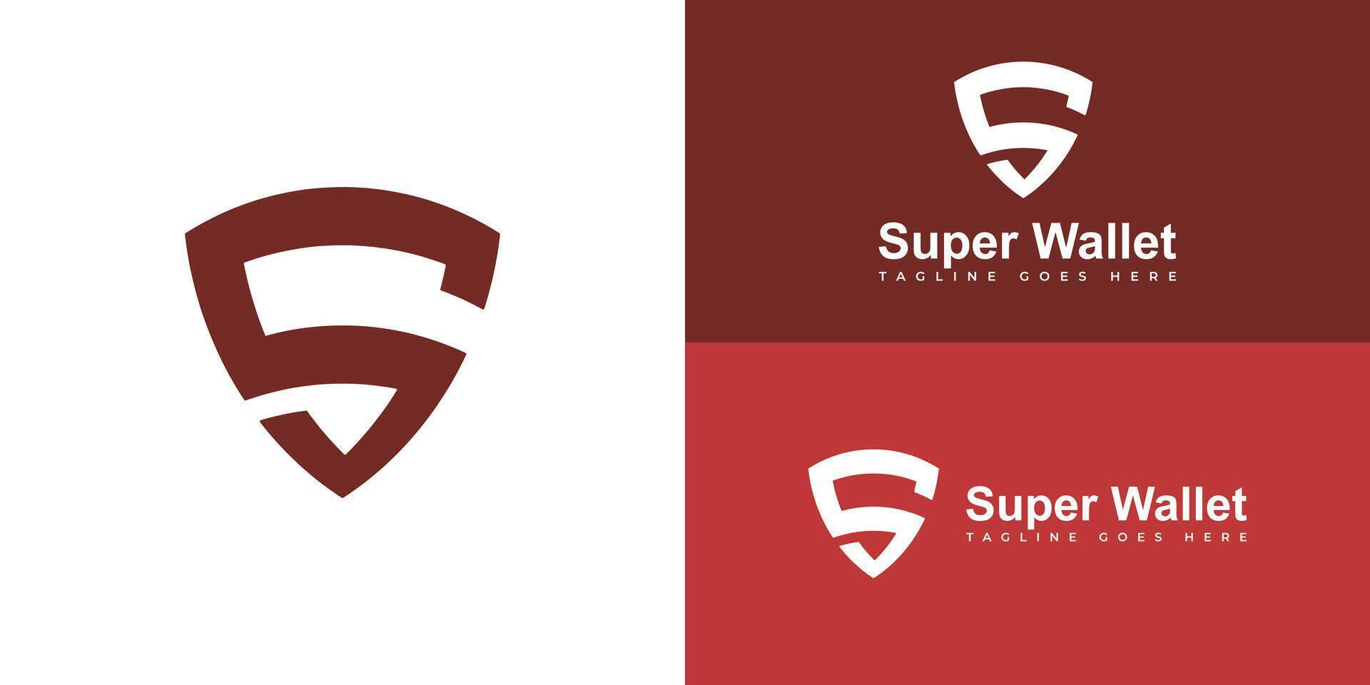 Abstract initial letter S or SS logo in red color presented with multiple white and red background colors. The logo is suitable for e-wallet brand logo design inspiration templates. vector