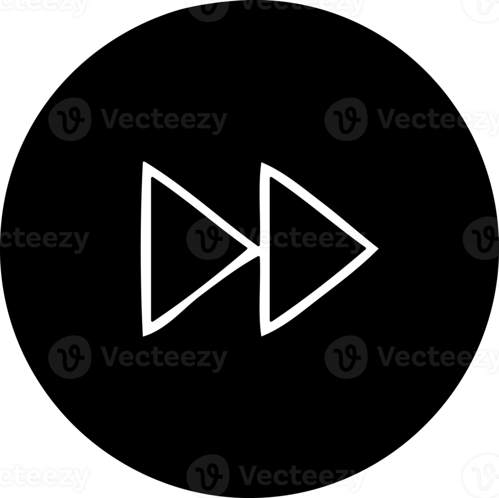 flat symbol of a fast forward button icon png